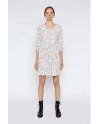 Warehouse - Floral Tiered Mini Dress - Lyst