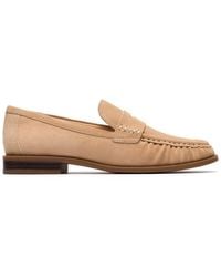Clarks - Alixea Walk Warm Sand Suede Loafers, Slip Ons - Lyst