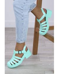 AJVANI - Mid Heel Gladiator Jelly 90S Retro Fisherman Sandals - Lyst