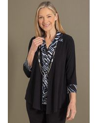 Anna Rose - Mock Blouse And Cardigan With Necklace - Lyst