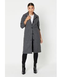Dorothy Perkins - Petite Checked Dolly Coat - Lyst
