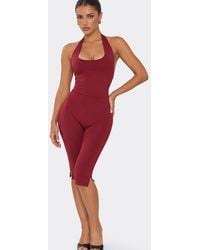 EGO - Capri Sleeveless Halter Neck Capri Jumpsuit - Lyst