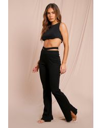 MissPap - Ribbed Cut Out Waist Trouser - Lyst