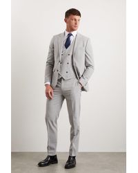Burton - Slim Fit Grey Marl Suit Trousers - Lyst