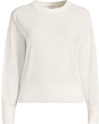 Lands' End - Plus Double Trim Cotton Jumper - Lyst