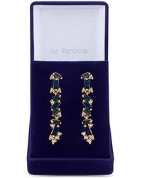Jon Richard - Gold Plated Cubic Zirconia And Blue Mixed Stone Earrings - Gift Boxed - Lyst