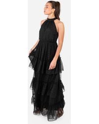 Anaya with love - Halter Neck Tiered Maxi Dress - Lyst