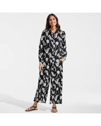 Lands' End - Creaseless Cropped Palazzo Trousers - Lyst