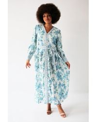 Raishma - Aaliyah Blue Cotton Dress - Lyst