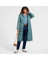 Lands' End - Wanderweight Down Ultralight Packable Hooded Maxi Coat - Lyst