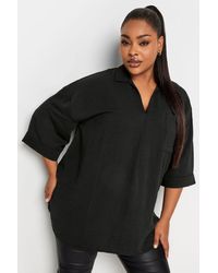 Yours - V-neck Collared Blouse - Lyst