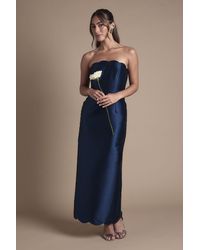 Coast - Scallop Detail Twill Column Bridesmaid Dress - Lyst