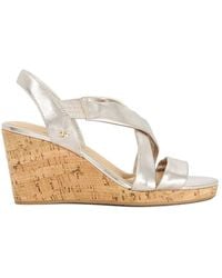 Dune - Wide Fit 'Kamies' Leather Wedges - Lyst