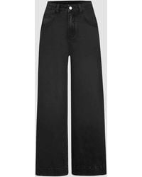 Hiccup - Washed Effect Wide Leg Denim Jeans - Lyst