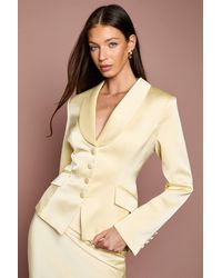 Coast - Waisted Jacket With Satin Lapel - Lyst
