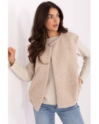 Love Lace - Boucle Slip Pocket Vest Without Fastening - Lyst