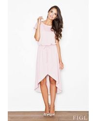 Love Lace - Viscose Wrap Waist Day Dress With Tie - Lyst