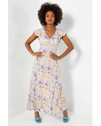 Joe Browns - Petite Pastel Floral V Neck Dress - Lyst