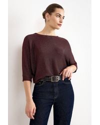 Phase Eight - Cristine Metallic Batwing Jumper - Lyst