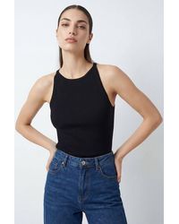 Bigdart - Ribbed Sleeveless Crew Neck Tank Top - Lyst