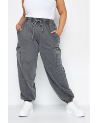 Yours - Cuffed Cargo Joggers - Lyst