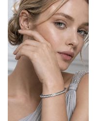 Lovii - Celeste Cubic Zirconia Titanium Steel Bangle - Lyst
