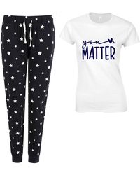 60 SECOND MAKEOVER - You Matter Navy Star Pyjama Set - Lyst