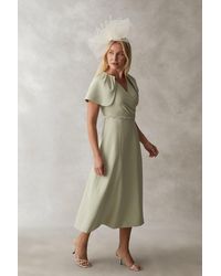 Coast - Wrap Midi Dress With Sleeve Detail - Lyst