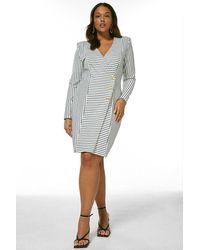 Karen Millen - Plus Size Military Stripe Dress - Lyst