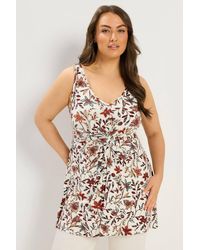 Yours - Knot Front Vest Top - Lyst