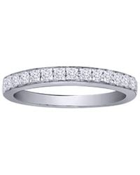 Jewelco London - 18Ct 0.5Ct Diamond Dainty Band Eternity Ring 3Mm - Lyst