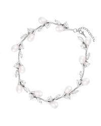 Jon Richard - Silver Plated Pearl And Crystal Bracelet - Lyst