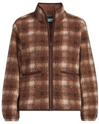 Lands' End - Plus Patterned Fleece Bouclé Jacket - Lyst