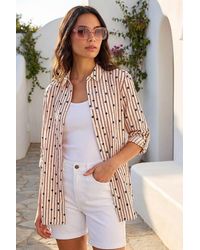Roman - Floral Stripe Buttoned Shirt - Lyst