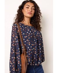 Blue Vanilla - Long Sleeve Round Neck Blouse - Lyst