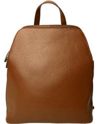 Sostter - Camel Pebbled Double Leather Backpack - Bxiyr - Lyst