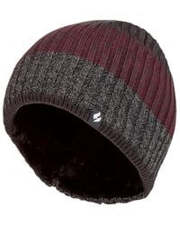 Heat Holders - Fleece Lined Striped Insulated Thermal Beanie Hat For Winter - Lyst