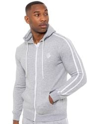 Enzo - Zip Up Tape Hoodie - Lyst