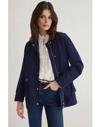 WOVCOR - Plain Collared Button & Zip Utility Jacket - Lyst