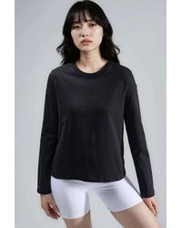 Busem - Long Sleeve Crew Neck Basic Blouse - Lyst