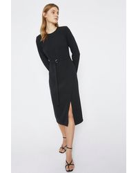 Warehouse - Shift Dress With D Ring Belt - Lyst