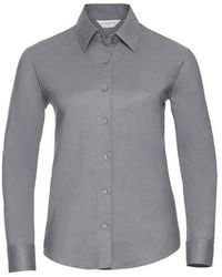 Russell - Oxford Easy-Care Long-Sleeved Shirt - Lyst