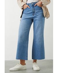 Dorothy Perkins - High Rise Wide Leg Cropped Jeans - Lyst