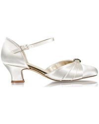 Paradox London - Satin 'avalyn' Mid Vintage Block Heel Wide Fit Court Shoes - Lyst