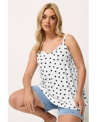 Yours - Polka Dot Swing Cami Top - Lyst