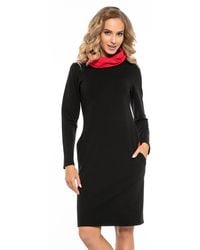 Love Lace - Cotton Knit Sports Dress With Contrast Chimney Style 121260 - Lyst