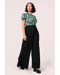 Hell Bunny - Simone High Waisted Wide Leg Trousers - Lyst