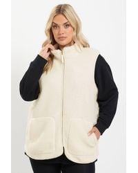 Yours - Borg Fleece Gilet - Lyst