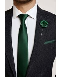 AJVANI - Formal Wedding Pocket Square + Bowtie + Flower Buttonhole Pin + Tie Set - Lyst