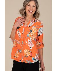Anna Rose - Floral Print Blouse With Necklace - Lyst